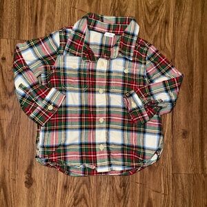 Baby Gap Plaid Button-Down Shirt - Red, Green 💚